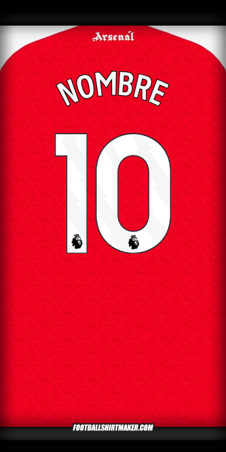 Jersey Arsenal 2025/2026 -  nombre - 10