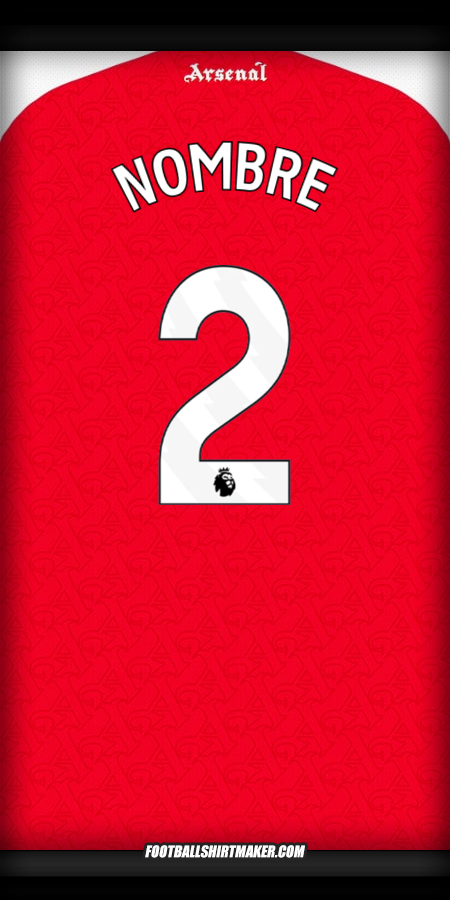 Jersey Arsenal 2025/2026 -  nombre - 2