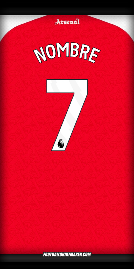 Jersey Arsenal 2025/2026 -  nombre - 7