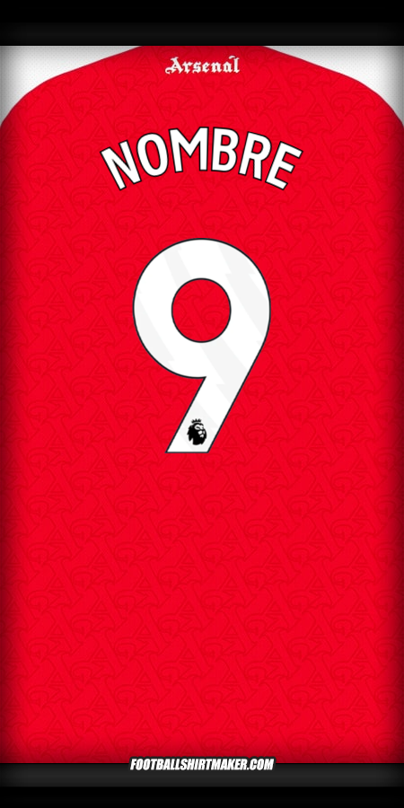Jersey Arsenal 2025/2026 -  nombre - 9