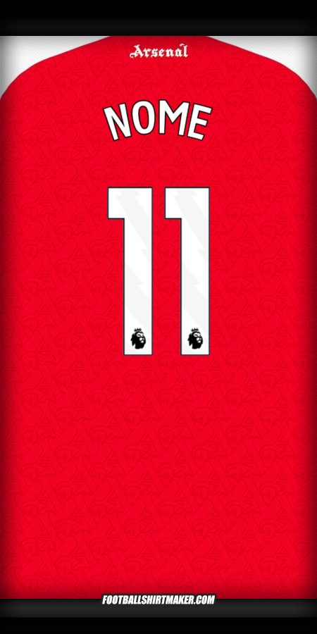 Maglia Arsenal 2025/2026 -  nome - 11