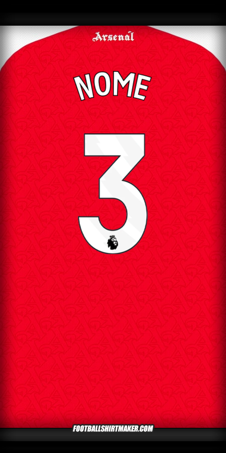 Camisola Arsenal 2025/2026 -  nome - 3