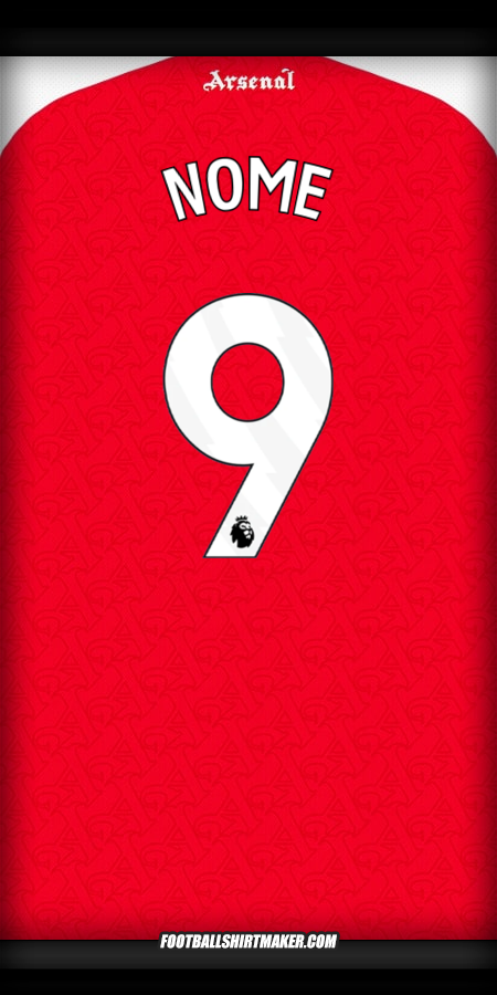 Camisa Arsenal 2025/2026 -  nome - 9