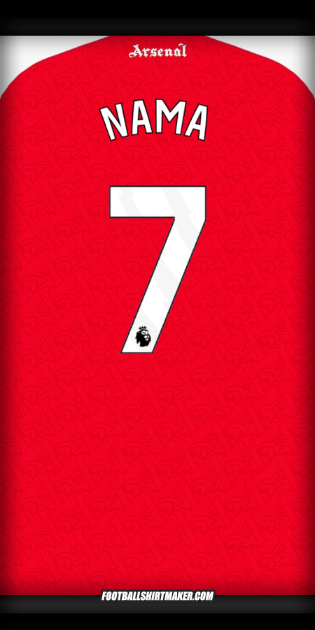 Jersey Arsenal 2025/2026 -  nama - 7