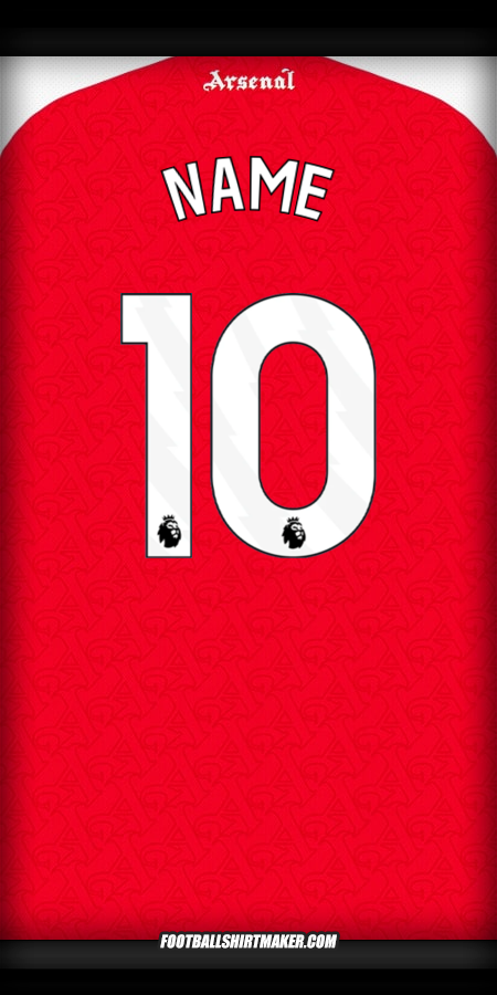 Jersey Arsenal 2025/2026 -  name - 10