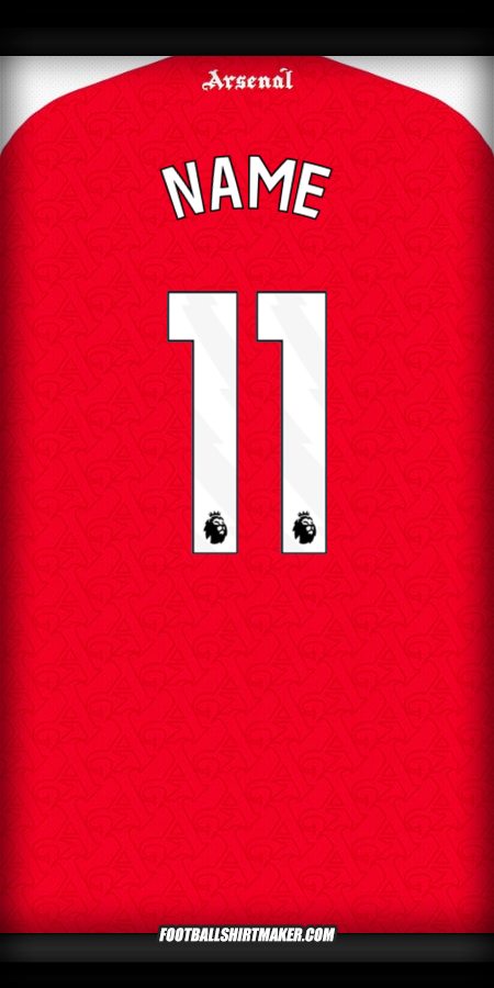 Jersey Arsenal 2025/2026 -  name - 11