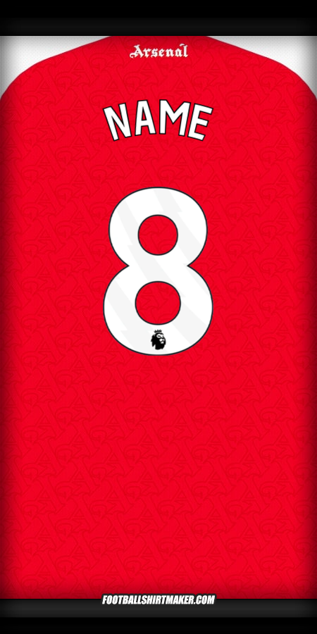 Jersey Arsenal 2025/2026 -  name - 8