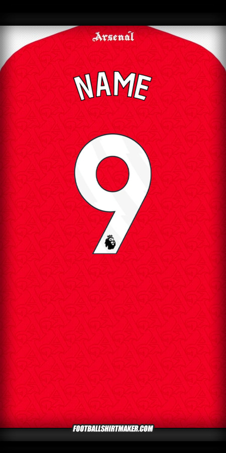 Jersey Arsenal 2025/2026 -  name - 9