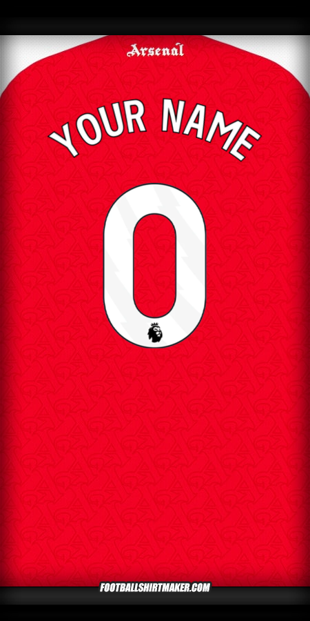 Jersey Arsenal 2025/2026 -  your name - 0