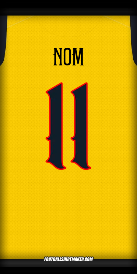 Maillot Équateur Centenaire 2025 -  nom - 11