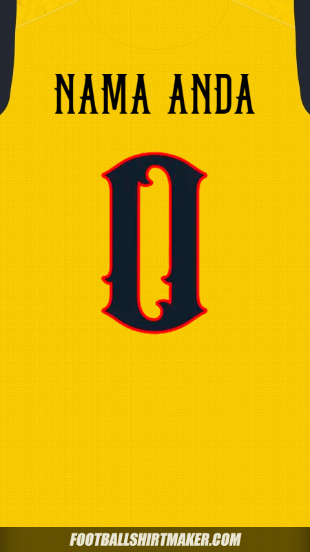 Jersey Ekuador 2025 Centenario -  nama anda - 0