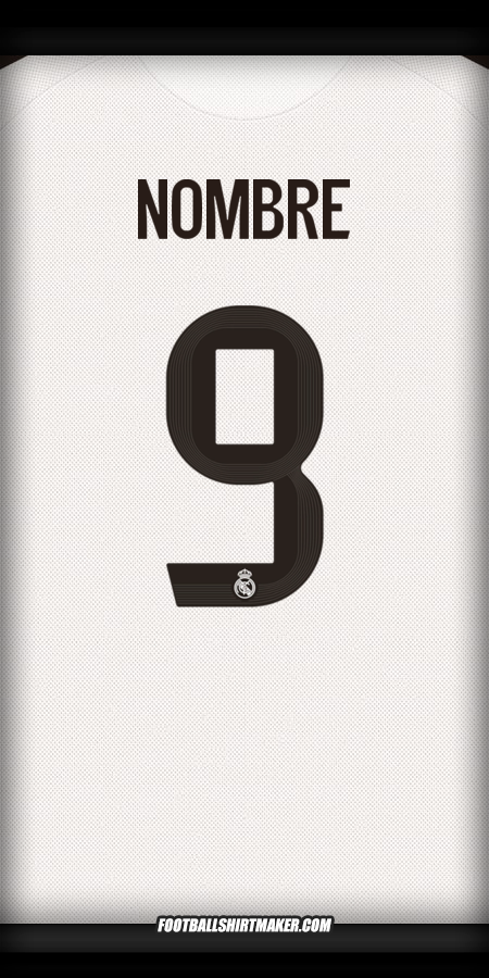 Jersey Real Madrid CF Cup 2025/2026 -  nombre - 9
