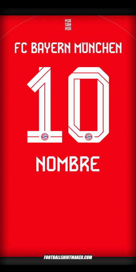Jersey FC Bayern Munchen 2025/2026 -  nombre - 10