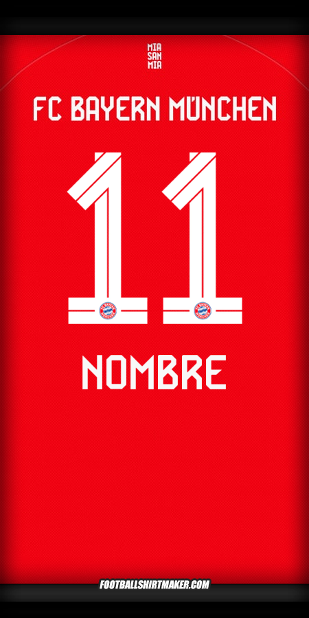 Jersey FC Bayern Munchen 2025/2026 -  nombre - 11