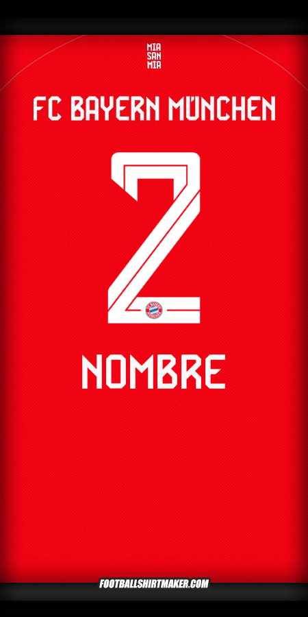 Jersey FC Bayern Munchen 2025/2026 -  nombre - 2
