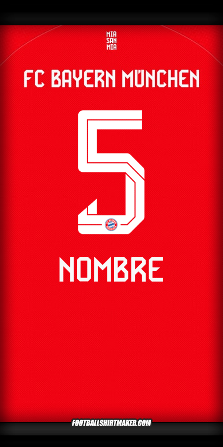 Jersey FC Bayern Munchen 2025/2026 -  nombre - 5