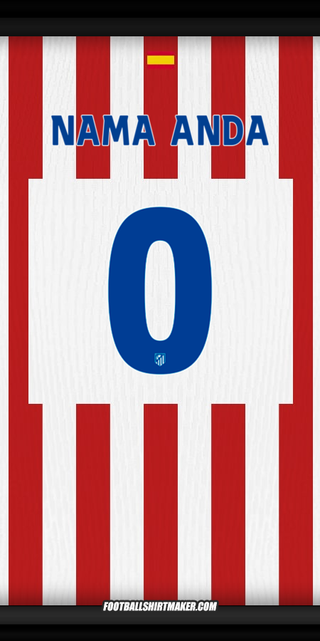 Jersey Atletico Madrid 2025/2026 Cup -  nama anda - 0