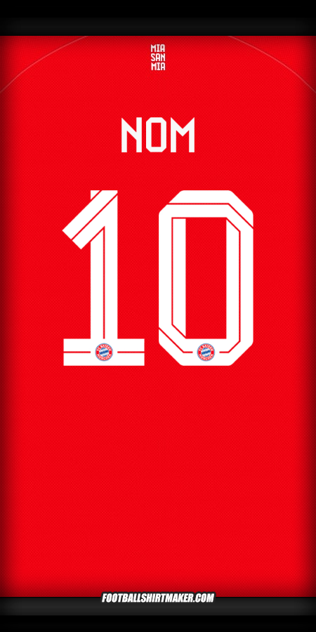 Maillot FC Bayern Munchen Cup 2025/2026 -  nom - 10