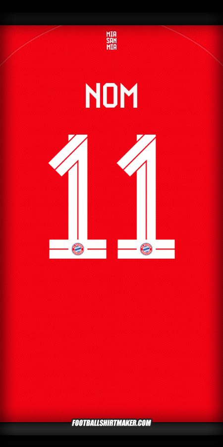 Maillot FC Bayern Munchen Cup 2025/2026 -  nom - 11