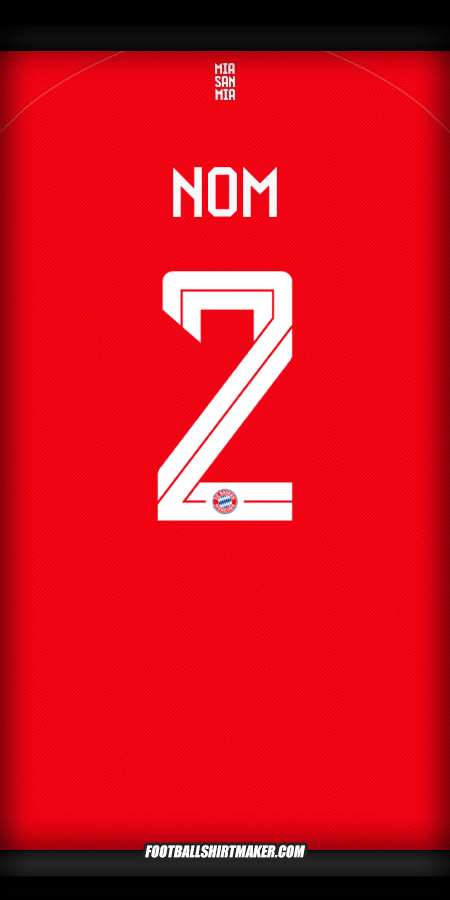 Maillot FC Bayern Munchen Cup 2025/2026 -  nom - 2