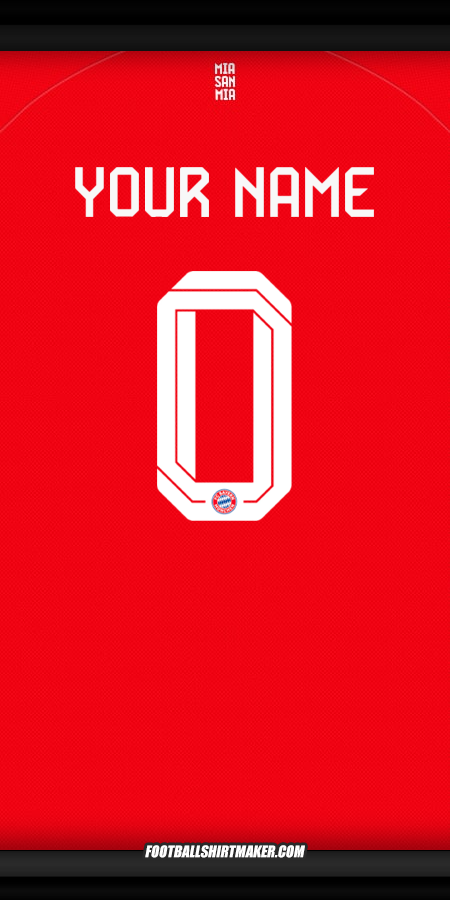Jersey FC Bayern Munchen 2025/2026 Cup -  your name - 0