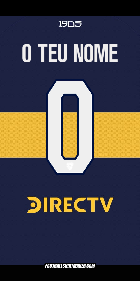 Camisola Boca Juniors 2025/2026 -  o teu nome - 0
