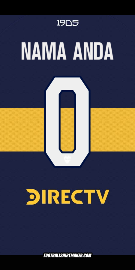 Jersey Boca Juniors 2025/2026 -  nama anda - 0
