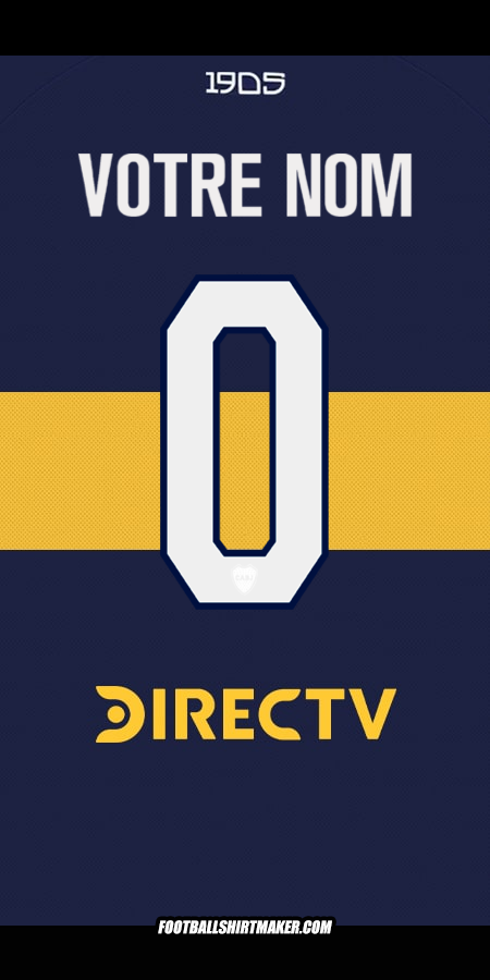 Maillot Boca Juniors 2025/2026 -  votre nom - 0