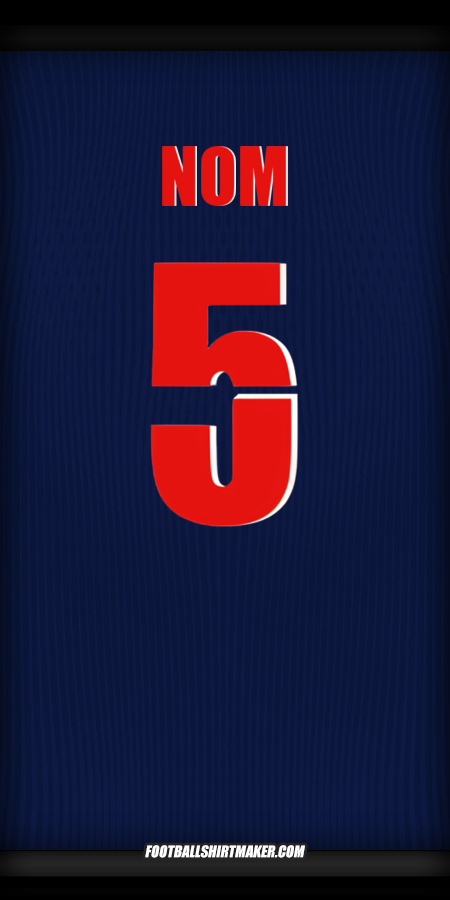 Maillot Paris Saint Germain Cup 2025/2026 -  nom - 5