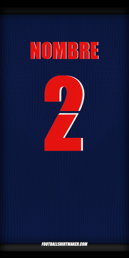Jersey Paris Saint Germain Cup 2025/2026 -  nombre - 2