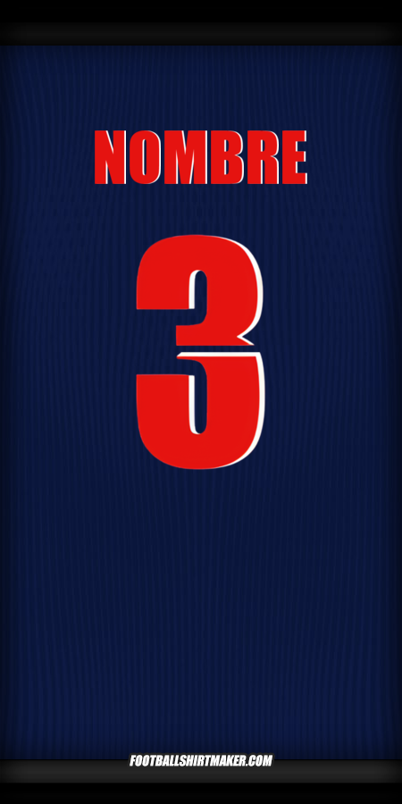 Jersey Paris Saint Germain Cup 2025/2026 -  nombre - 3