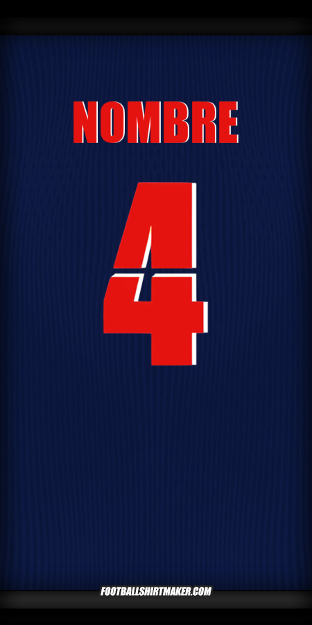 Jersey Paris Saint Germain Cup 2025/2026 -  nombre - 4