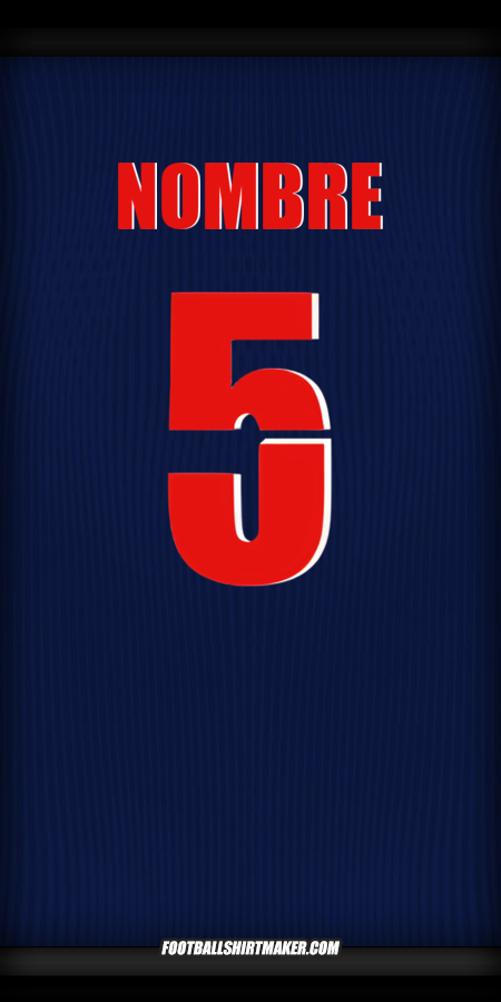 Camiseta Paris Saint Germain Cup 2025/2026 -  nombre - 5