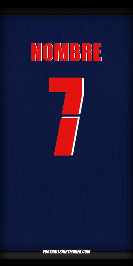 Jersey Paris Saint Germain Cup 2025/2026 -  nombre - 7
