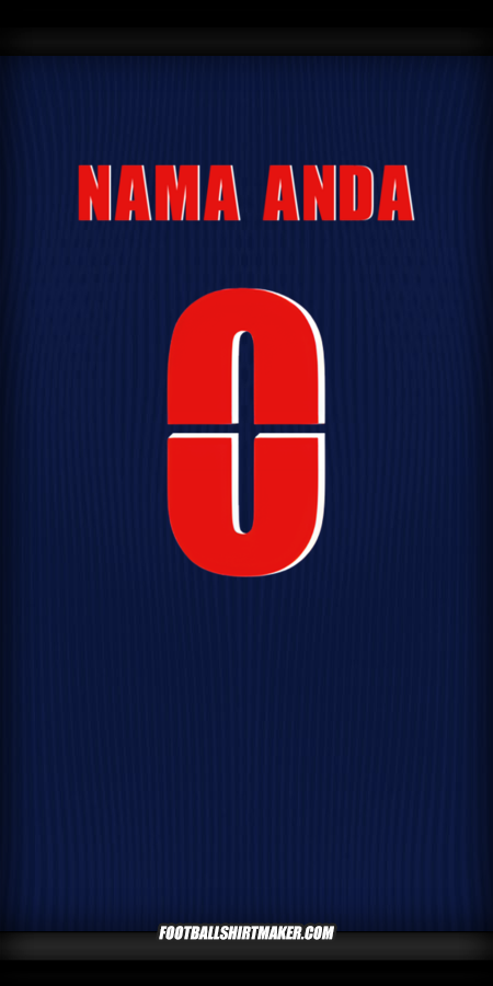 Jersey Paris Saint Germain Cup 2025/2026 -  nama anda - 0