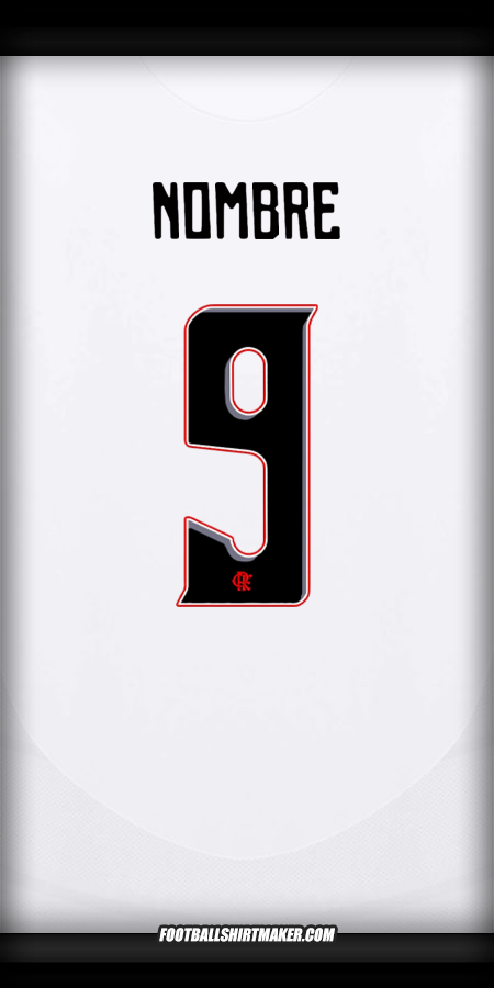Camiseta Flamengo Club World Cup 2025 Visita -  nombre - 9