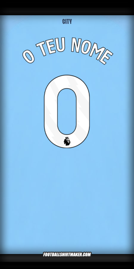Camisola Manchester City 2025/2026 -  o teu nome - 0