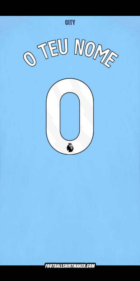 Camisola Manchester City 2025/2026 -  o teu nome - 0