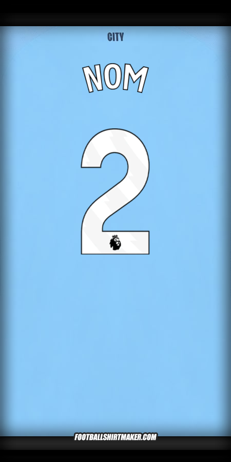 Maillot Manchester City 2025/2026 -  nom - 2