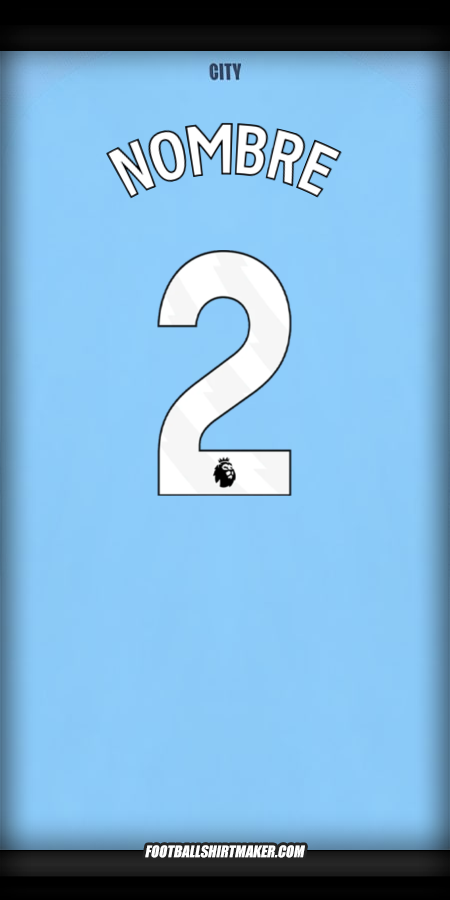 Jersey Manchester City 2025/2026 -  nombre - 2