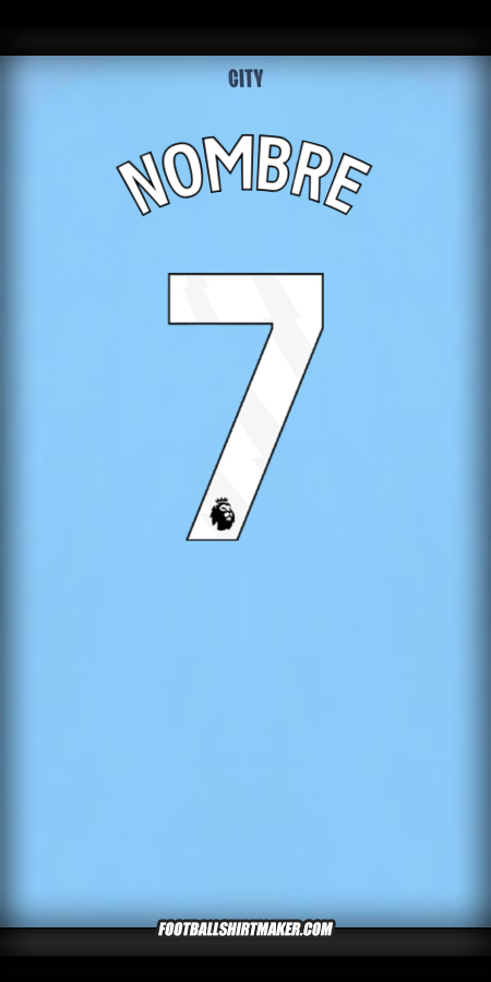 Jersey Manchester City 2025/2026 -  nombre - 7
