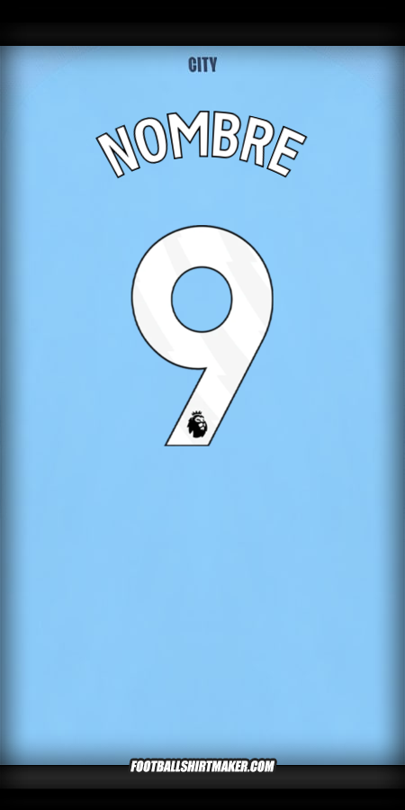 Camiseta Manchester City 2025/2026 -  nombre - 9