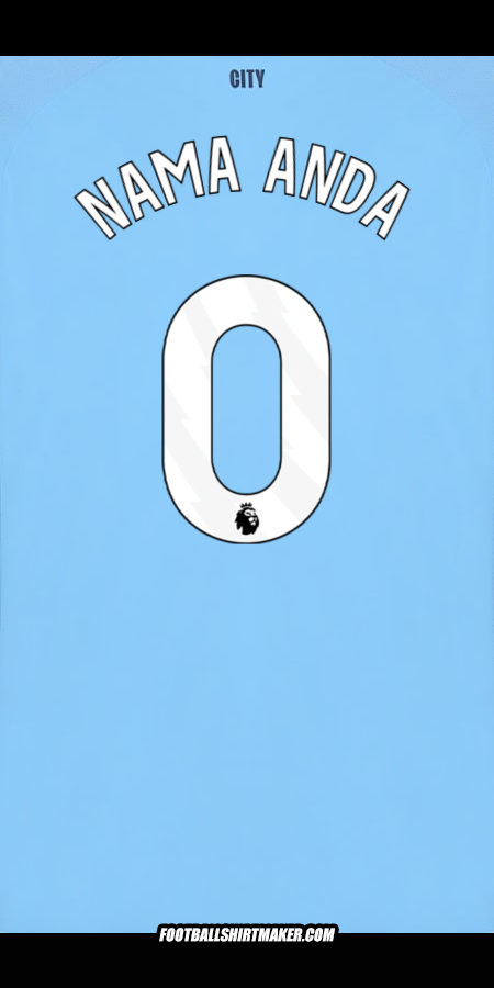 Jersey Manchester City 2025/2026 -  nama anda - 0