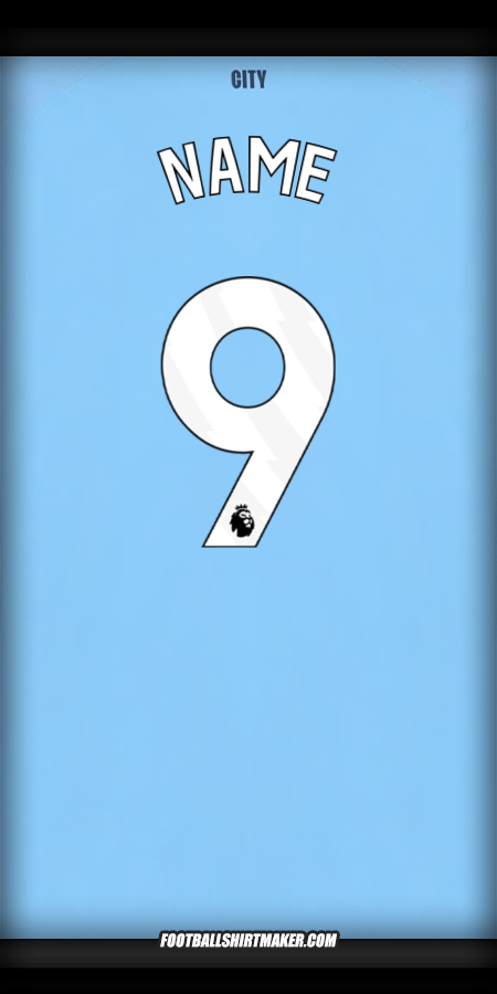Jersey Manchester City 2025/2026 -  name - 9