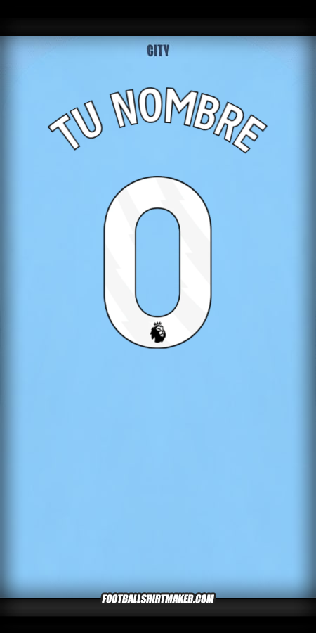 Jersey Manchester City 2025/2026 -  tu nombre - 0