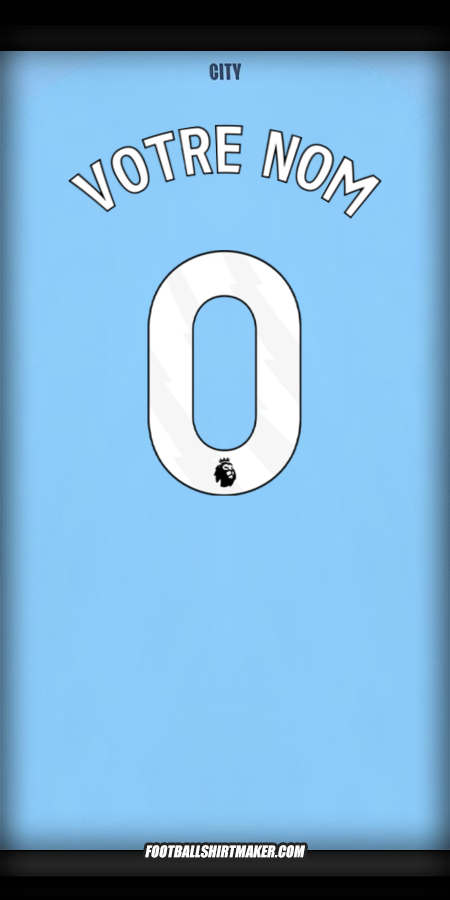Maillot Manchester City 2025/2026 -  votre nom - 0
