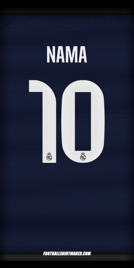 Jersey Real Madrid CF Cup 2025/2026 Alternatif -  nama - 10
