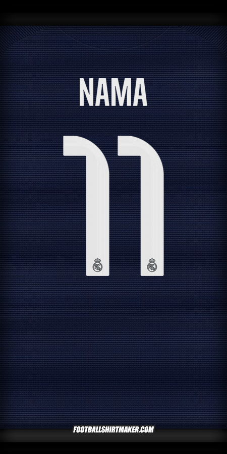 Jersey Real Madrid CF Cup 2025/2026 Alternatif -  nama - 11