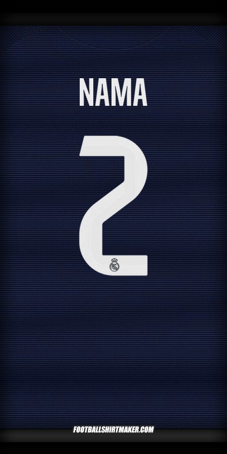 Jersey Real Madrid CF Cup 2025/2026 Alternatif -  nama - 2