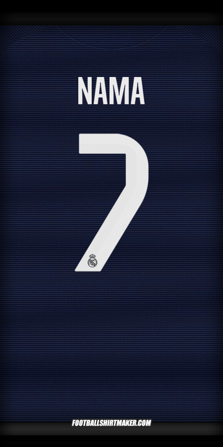 Jersey Real Madrid CF Cup 2025/2026 Alternatif -  nama - 7